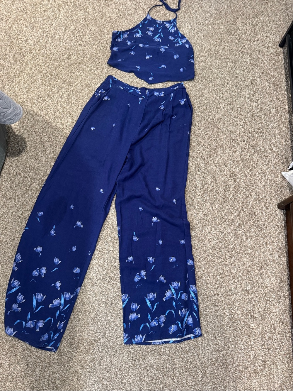 Sienna Sky Navy Blue Floral Two-Piece Set